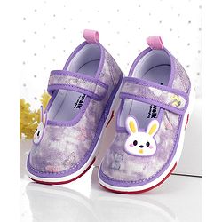 Cute Walk by Babyhug Casual Shoes With Velcro Closure & Rabbit Applique - Purple