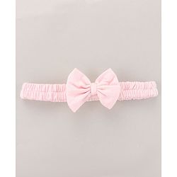Babyhug 100% Cotton Cap Sleeves Frock With Bloomer & Headband Cherry Print- Pink