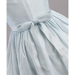 Babyhug Party Wear Sleeveless Frock Floral Appliques - Light Blue