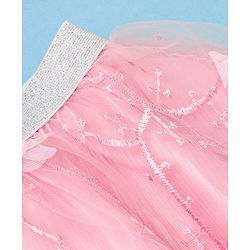 Babyhug Woven Embellished Party Skirt - Pink