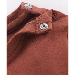 Babyhug Full Sleeves T-Shirt Bear Patch Applique - Brown