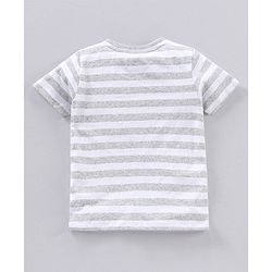 Babyhug Cotton Half Sleeves T-Shirt Bulb & Stripes Print Pack of 3- Green & Orange