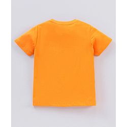 Babyhug Cotton Half Sleeves T-Shirt Bulb & Stripes Print Pack of 3- Green & Orange