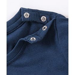 Babyhug Cotton Half Sleeves Beaver Print T-Shirt - Blue
