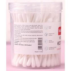 Babyhug Paper Stick Cotton Buds - 100 Pieces (Product Packaging May Vary)
