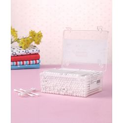 Babyhug 100% Pure Cotton Buds with Eco-Friendly Paper Sticks  200 Pieces | Soft | Safe | Gentle for Babies