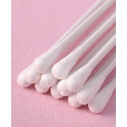Babyhug 100% Pure Cotton Buds with Eco-Friendly Paper Sticks  200 Pieces | Soft | Safe | Gentle for Babies