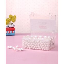 Babyhug Paper Stick Cotton Buds with Ear Drum Protection - 55 Pieces