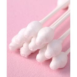 Babyhug Paper Stick Cotton Buds with Ear Drum Protection - 55 Pieces