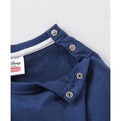 Babyhug Cotton Knit Full Sleeves MICKEY MOUSE print Sweatshirt with Applique- Navy