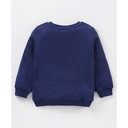 Babyhug Cotton Knit Full Sleeves MINNIE MOUSE Sweatshirt with High Density Holographic Foil Print- Navy