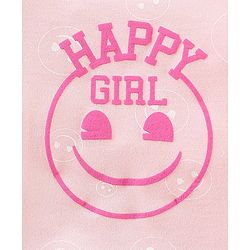 Babyhug Cotton Knit Full Sleeves Sweatshirt with EMOJI Graphics- Pink