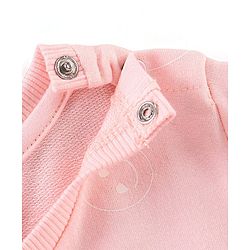 Babyhug Cotton Knit Full Sleeves Sweatshirt with EMOJI Graphics- Pink