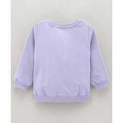 Babyhug Cotton Knit Full Sleeves Mini Mouse Printed Sweatshirt - Purple