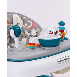 Babyhug Unicorn Foldable Baby Walker Cum Rocker With Sun Shade - Blue