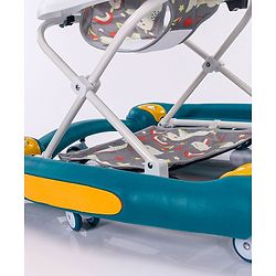 Babyhug Unicorn Foldable Baby Walker Cum Rocker With Sun Shade - Blue