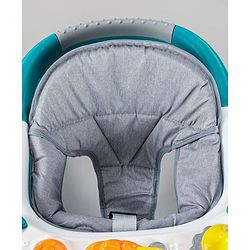 Babyhug Zest Musical Baby Walker With Adjustable Height anti Fall Protection & Toy Bar- Green White