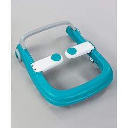 Babyhug Zest Musical Baby Walker With Adjustable Height anti Fall Protection & Toy Bar- Green White