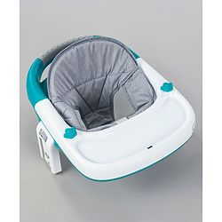 Babyhug Zest Musical Baby Walker With Adjustable Height anti Fall Protection & Toy Bar- Green White