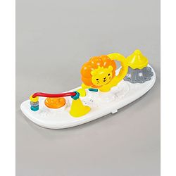 Babyhug Zest Musical Baby Walker With Adjustable Height anti Fall Protection & Toy Bar- Green White