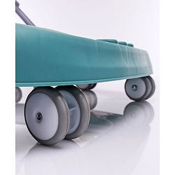 Babyhug Rejoice Musical Baby Walker Cum Rocker Function With Adjustable Height - Green White (Toys color may vary)