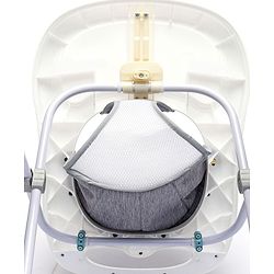 Babyhug Rejoice Musical Baby Walker Cum Rocker Function With Adjustable Height - Green White (Toys color may vary)