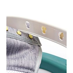 Babyhug Rejoice Musical Baby Walker Cum Rocker Function With Adjustable Height - Green White (Toys color may vary)