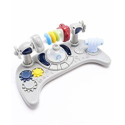 Babyhug Laugh & Learn Multifunctional 2 in 1 Baby Walker With anti Fall Protection & Adjustable Height Without Foot Mat- Blue White