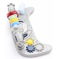 Babyhug Laugh & Learn Multifunctional 2 in 1 Baby Walker With anti Fall Protection & Adjustable Height Without Foot Mat- Blue White