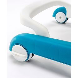 Babyhug Laugh & Learn Multifunctional 2 in 1 Baby Walker With anti Fall Protection & Adjustable Height Without Foot Mat- Blue White