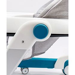 Babyhug Laugh & Learn Multifunctional 2 in 1 Baby Walker With anti Fall Protection & Adjustable Height Without Foot Mat- Blue White