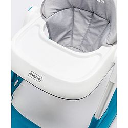 Babyhug Laugh & Learn Multifunctional 2 in 1 Baby Walker With anti Fall Protection & Adjustable Height Without Foot Mat- Blue White