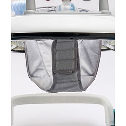 Babyhug Laugh & Learn Multifunctional 2 in 1 Baby Walker With anti Fall Protection & Adjustable Height Without Foot Mat- Blue White