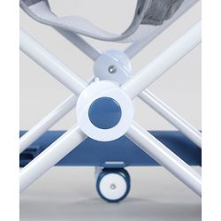 Babyhug Little Racer Car Shape Walker - Blue| Removable Toy Tray| Smooth Swivel Wheels| Light & Music| Comfortable Seat