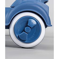 Babyhug Little Racer Car Shape Walker - Blue| Removable Toy Tray| Smooth Swivel Wheels| Light & Music| Comfortable Seat