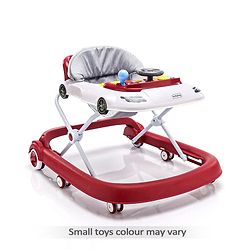 Babyhug Little Racer Car Shape Walker - Blue| Removable Toy Tray| Smooth Swivel Wheels| Light & Music| Comfortable Seat