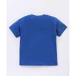 Babyhug Half Sleeves Cotton T-Shirt Indian Flag & Republic Day Text Print - Blue