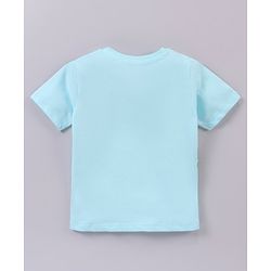 Babyhug Half Sleeves Cotton T-Shirt Republic Day Print - Blue