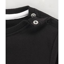Babyhug Full Sleeves Cotton Sweatshirts Panda Print - Black