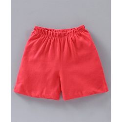 Babyhug Mid Thigh Length Knit Cotton Shorts Stripes Print Pack of 2- Red White