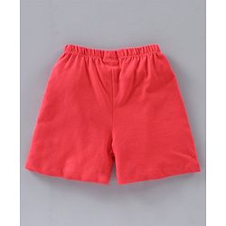 Babyhug Mid Thigh Length Knit Cotton Shorts Stripes Print Pack of 2- Red White