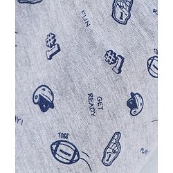 Babyhug Cotton Knit Mid Thigh Length Shorts Rugby Print Pack of 3 - Navy Blue, Red & Grey