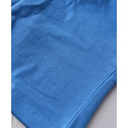 Babyhug Cotton Knit Knee Length Solid Color Shorts - Blue