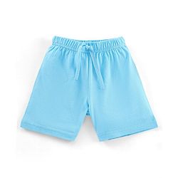 Babyhug Cotton Knit Mid Thigh Length Striped Shorts Pack of 3 - White Orange Blue
