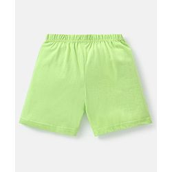 Babyhug Cotton Knit Mid Thigh Length Shorts Dolphin Print Pack of 3 - Lime Green White & Blue