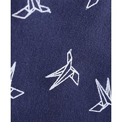Babyhug Cotton Knit Mid Thigh Length Shorts All Over Print - Blue