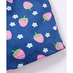 Babyhug Cotton Knit Mid Thigh Length Short Strawberry Print Pack of 3 - Pink & Navy Blue