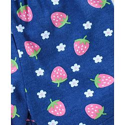 Babyhug Cotton Knit Mid Thigh Length Short Strawberry Print Pack of 3 - Pink & Navy Blue