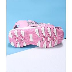 Cute Walk by Babyhug Velcro Closure Embellished Sandals Butterfly Applique- Pink