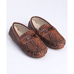 Cute Walk by Babyhug Slip On Formal Shoes- Brown